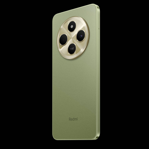 Das Redmi 14C in Grün hat eine Kunstlederrückseite. (Bild: Xiaomi)